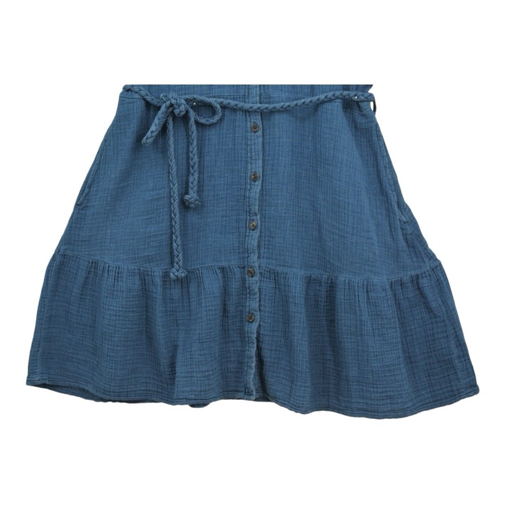 GAP NWT Denim Blue Dress with Tie Belt L (Tall) - Picture 7 of 9